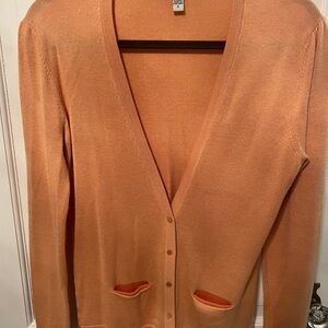 Faconnable Peach Cardigan Sweater